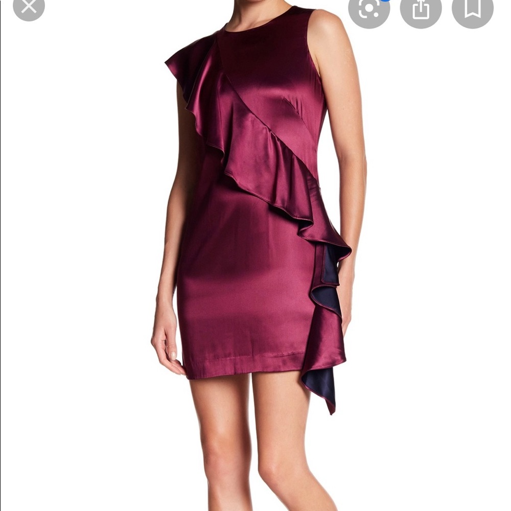 DVF purple cocktail dress
